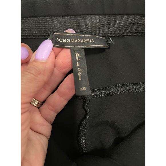 BCBGMAXAZRIA Black Christopher Zippered front Detail Legging Pants XS - Picture 9 of 11